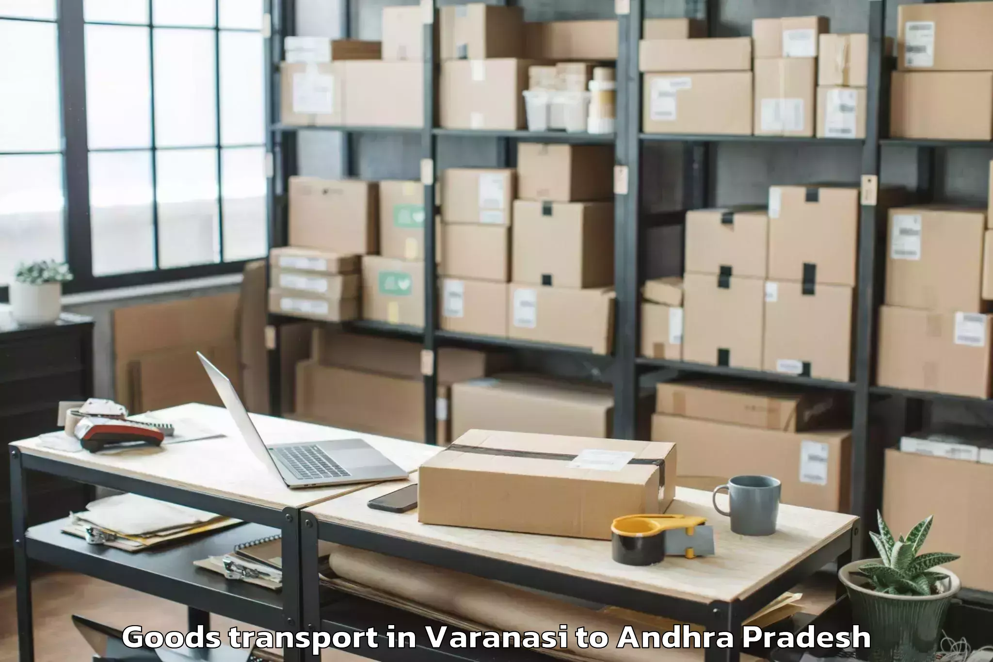 Top Varanasi to Anaparthy Goods Transport Available